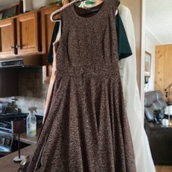 BROWN polka dot cute as heck dress - Picture 1 of 4